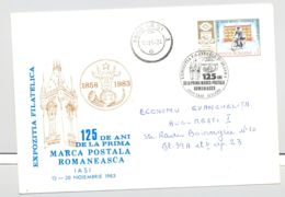 74562- FIRST ROMANIAN STAMP ANNIVERSARY, BULL'S HEAD, SPECIAL COVER, 1983, ROMANIA - Covers & Documents
