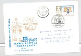 74562- FIRST ROMANIAN STAMP ANNIVERSARY, BULL'S HEAD, SPECIAL COVER, 1983, ROMANIA - Cartas & Documentos