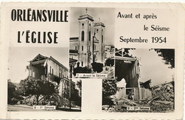 Orleansville Seisme Sept. 1954 Earthquake Avant Et Après Eglise - Chlef (Orléansville)