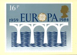 GRANDE-BRETAGNE. N°1126-9 De 1984 Sur 4 Cartes. Europa'84/Pont De La Coopération/Taureau/Mythologie. - 1984