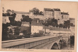 Delcampe - PESMES   70  HAUTE SAONE   CPA  SEPIA   CIM   LE PONT ET LE CHATEAU - Pesmes