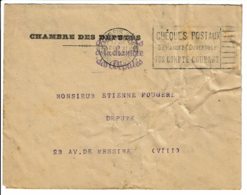 1926 - Franchise "QUESTEURS DE LA CHAMBRE DES DEPUTES" - Obl Mach. International PARIS 31 CHAMBRE DES DEPUTES - Burgerlijke Brieven Zonder Portkosten