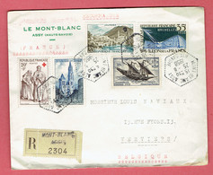Recommandé Mont-Blanc - Assy - Haute-Savoie 1958 Vers Verviers Belgique - 1921-1960: Periodo Moderno