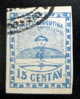 Argentina, Sello Confederación GJ 3 15c. Usado Matasello Rococó L7182 - Used Stamps