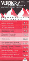 Ancienne Brochure D'information Sur Verbier, Le Chable, Bruson, Fionnay, (Valais, Suisse) - 32 Pages, 1993/94 - Pratique