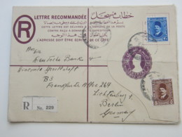 1935 , Ganzsache Als Einschreiben  Nach Deutschland, Knickspuren - Briefe U. Dokumente