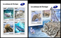 NIGER 2018 **MNH Arctic Animals Tiere Am Nordpol Animaux De Arctique M/S+S/S - IMPERFORATED - DH1849 - Arctic Wildlife