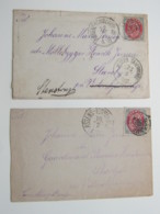 1892 , 2 Briefe , 1 Mal Nach Deutschland Nachgeschickt - Brieven En Documenten