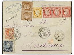 ARGENTINA. 1875 (Jan. 10). Cover From BUENOS AIRES To BORDEAUX (addressee's Surname Cut Out), Showing Interesting Por Or - Altri & Non Classificati