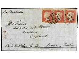 BULGARIA. 1854. CRIMEAN WAR. Entire Letter Writen In 'Camp Ghurickler' And Posted In VARNA (Wallachia). Franked With Thr - Other & Unclassified