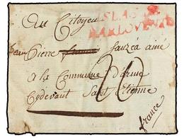 CUBA. 1798 (7 Agosto). LA HABANA A ST. ETIENNE (Francia). Carta Completa Con Texto, Marca De Entrada ISLAS DE/BARLOVENTO - Other & Unclassified