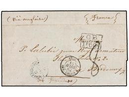 GABON. 1862. GABON To FRANCE. Folded Letter Without Text Endorsed 'Gabon 1er Fev. 1862' Send By British Mail Via Fernand - Sonstige & Ohne Zuordnung