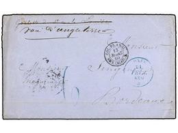 GUINEA FRANCESA. 1859. RIO PONGO To FRANCE. Entiere Letter Send By British Ship Via Senegal, Blue GOREE/* Datestamps On  - Andere & Zonder Classificatie