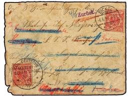 ALEMANIA. 1899. Germany 10 Pf., 'Eickel 6.6.99' On Cover Addressed To Navy Ship Unit Via Berlin Court Post Office (domes - Otros & Sin Clasificación