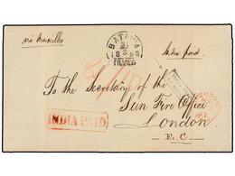 GRAN BRETAÑA. 1863. BATAVIA (Netherland Indies) To LONDON. Entire Letter With BATAVIA FRANCO Datestamp And Red INDIA PAI - Other & Unclassified