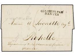 MAURICIO. 1817 (January 30). ILE MAURICE To LA ROCHELLE. Folded Letter With COLONIES PAR/NANTES Entry Mark (Salles 60),  - Autres & Non Classés