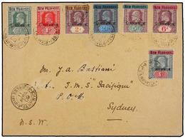 NUEVAS HEBRIDAS. Sg.1/2, 5/9. 1909. PORT SANDWICH To SYDNEY. Nice Frankings Including The Rare 1 Sh. Green Wm. Single Cr - Other & Unclassified