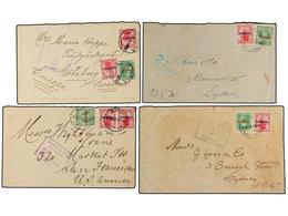 SAMOA. 1916-18. (6) Six Covers Some Different Rates Incl. 1 D. To Australia (1), 1 1/2 D. To Australia (3) And 2 1/2 D.  - Andere & Zonder Classificatie