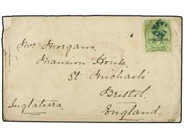 GUATEMALA. Sc.18. 1881 (Aug. 20). Cover, Somewhat Tired And With Minor Corner Fault At Upper Left, Used To BRISTOL Frank - Sonstige & Ohne Zuordnung