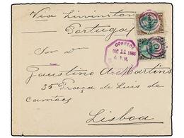 GUATEMALA. Sc.17, 19. 1885. GUATEMALA A LISBOA (Portugal). 1 Ctvo. S. 1/4 Ctvo.  Castaño Y Verde Y 10 Ctvos. S. 1 Real N - Other & Unclassified