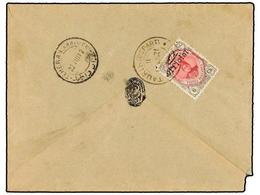 IRAN. Sc.504. 1912. TAURIS To TEHERAN. 6 Ch. Grey And Rose, OFFICIEL Ovpr. RARE. - Autres & Non Classés