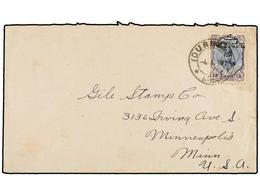 IRAN. Sc.507. 1913. OURMIAH To U.S.A. 13 Ch. Violet And Blue OFFICIEL Ovpr. Arrival On Reverse. RARE. - Autres & Non Classés