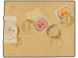 IRAN. Sc.481, 484. 1920. TAURIS To HAMADAN. 1 Ch., 5 Ch. And FAMINE RELIEF STAMP Of 1 Ch. Rare On Cover. - Other & Unclassified