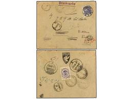 IRAN. 1922. POSNECK (Germany) To CHIRAZ. Envelope Franked With German 80 Pf. Violet Redirected To INDIA With Persia 9 Ch - Otros & Sin Clasificación