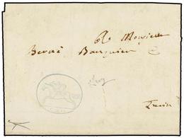 ITALIA ANTIGUOS ESTADOS: CERDEÑA. 1819 (29 Mayo). CANALE A TORINO. Carta Completa Con 'Cavallini' De 25 Cts. Estampado E - Other & Unclassified