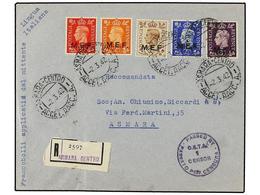 ERITREA. Sa.1/5I. 1942 (2-3). ASMARA Correo Interior. Serie Completa (tirada De Nairobi, Tipos I) Al Dorso Llegada (Sass - Otros & Sin Clasificación