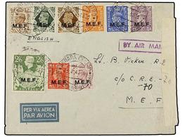 ERITREA. Sa.6/14. 1943 (23-II). ASMARA A C.R.E.-70 (M.E.F.). Serie Hasta El 2/6 Sh. Etiqueta De Censura Y Llegada. - Otros & Sin Clasificación