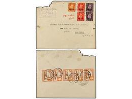 ETIOPIA. 1942 (22-VI). ADDIS ABEBA A NEW DELHI (India). Sobre Circulado Por Las Fuerzas De Ocupación Británica Con Sello - Other & Unclassified