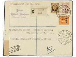 TRIPOLITANIA. Sa.7, 11, 13. 1945 (25-VIII). GARIAN A ITALIA. 2 D. Naranja, 6 D. Lila Y 1 Sh. Castaño, Mat. GARIAN/TRIPOL - Other & Unclassified