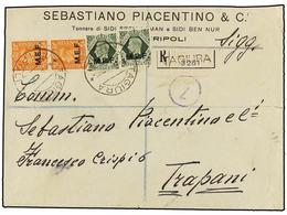 TRIPOLITANIA. Sa.7 (2) Y 12 (2). 1947 (14-VIII). TAGIURA A TRAPANI. 2 D. Naranja (2), 9 D. Verde (2), Mat. TAGIURA/TRIPO - Andere & Zonder Classificatie