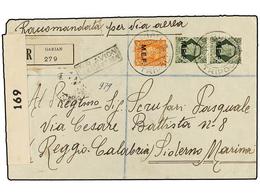 TRIPOLITANIA. Sa.7, 12 (2). 1948 (20-XI). GARIAN A ITALIA. 2 D. Y 9 D. (2), Mat. GARIAN/TRIPOLI, Al Dorso Llegada. RARA. - Other & Unclassified