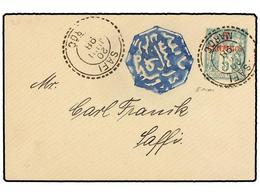 MARRUECOS. 1898. SAFFI. Entero Postal De 5 Cts. Verde Del Correo Francés Con Fechador SAFI/MAROC Y Marca Del Correo - Other & Unclassified