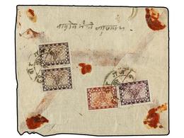 NEPAL. Mi.21 (2), 23, 24. 1925 (Feb.). BIRGANJ To The Maharaja's SAWARI CAMP. Registered Cover Franked With A Pair Of 2  - Other & Unclassified