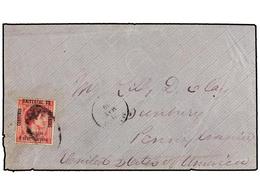 FILIPINAS. Ed.55. 1880. MANILA A U.S.A. 8 Cts. S. 100 Mils. Rosa, Mat. PARRILLA COLONIAL Y Fechador MANILA/*.  Al Dorso  - Sonstige & Ohne Zuordnung