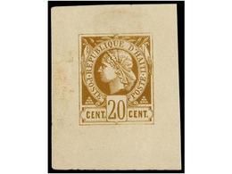 (*) HAITI. Sc.6. 1881. ENSAYO DE COLOR. 20 Cents. Bistre. - Sonstige & Ohne Zuordnung