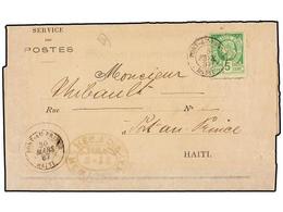 HAITI. Sc.10c. 1887. AVIS DE RECEPTION (Acuse De Recibo) De Una Carta Certificada Enviada De PORT AU PRINCE A HAMBURGO F - Other & Unclassified