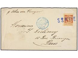 HAITI. Sc.13. 1893. PORT AU PRINCE A PARÍS. 20 Cts. Castaño Claro, Pl. III. Carta Depositada Directamente Al Barco Y Mat - Other & Unclassified