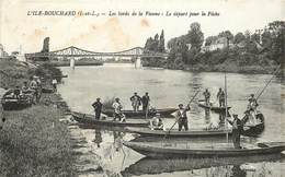 L'ÎLE BOUCHARD - Les Bords De La Vienne, Le Départ Pour La Pêche. - L'Île-Bouchard