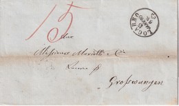 SUISSE 1860 LETTRE TAXEE DE LOCARNO - Lettres & Documents