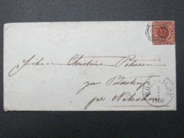 1860 , Brief  Mit Nummernstempel  Aus Roskilde - Covers & Documents