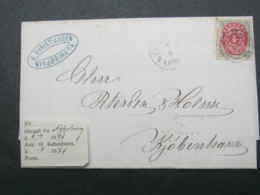 1874 , Brief  Mit Nummernstempel  Aus Nyköbing - Brieven En Documenten