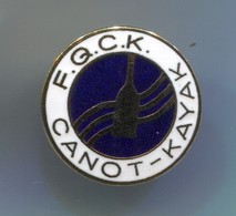 Rowing Canoe Kayak - FQCK, Federation Quebec Canada, Enamel Pin, Badge, Abzeichen - Remo