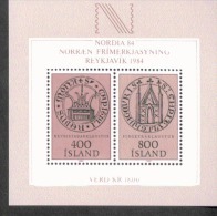 Island Block 4 Briefmarkenausstellung NORDIA 84 ** MNH Postfrisch Neuf - Blokken & Velletjes