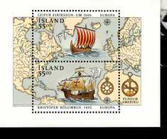 Island CEPT Block 13 Entdeckung Amerikas ** MNH Postfrisch Neuf - Blokken & Velletjes