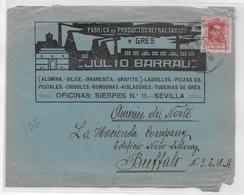 ESPAGNE - 1924 - ENVELOPPE PUB ILLUSTREE De SEVILLA => BUFFALO (USA) - Storia Postale