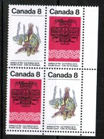 CANADA  Scott # 572-3** VF MINT NH SE-TENNANT BLOCK Of 4  Stamp Scan #436 - Blocs-feuillets